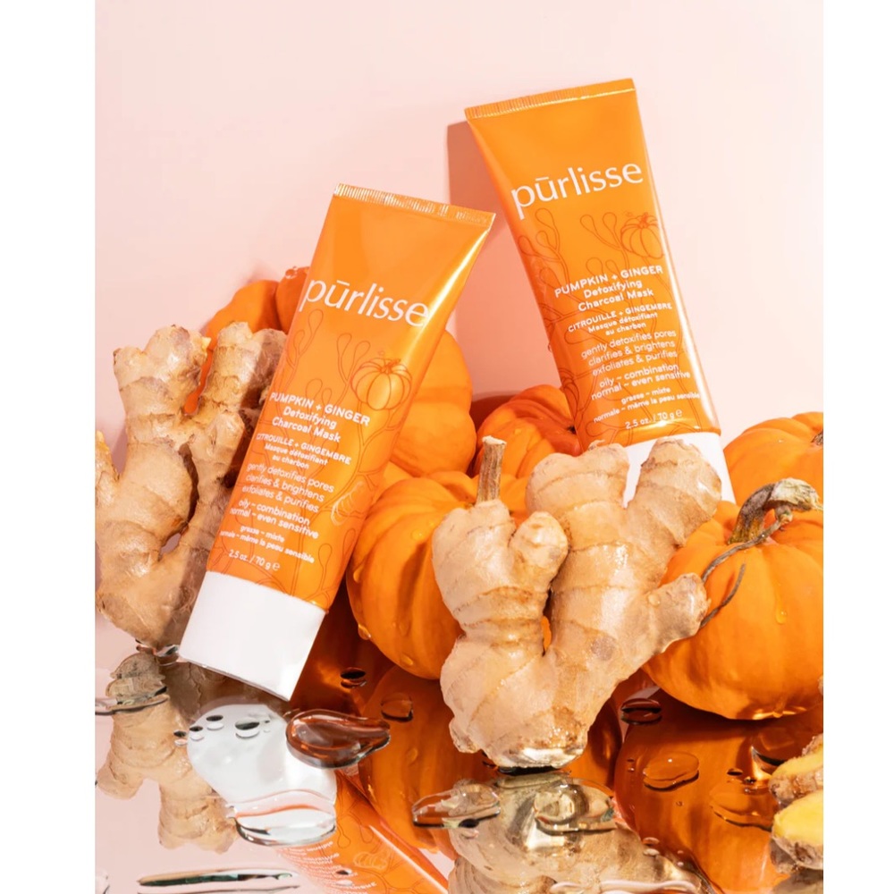 NIB Purlisse Pumpkin Ginger Charcoal Detoxifying Mask + bonus moisturizer
